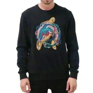 Eleven Paris Nolan Embroidered Crew Neck Pullover Sweatshirt